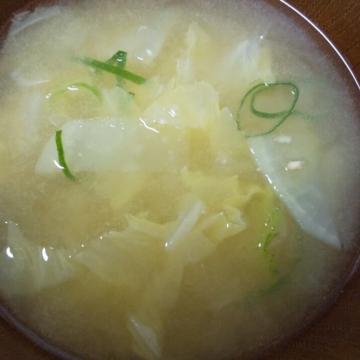 白菜と大根と葱のお味噌汁